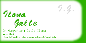 ilona galle business card